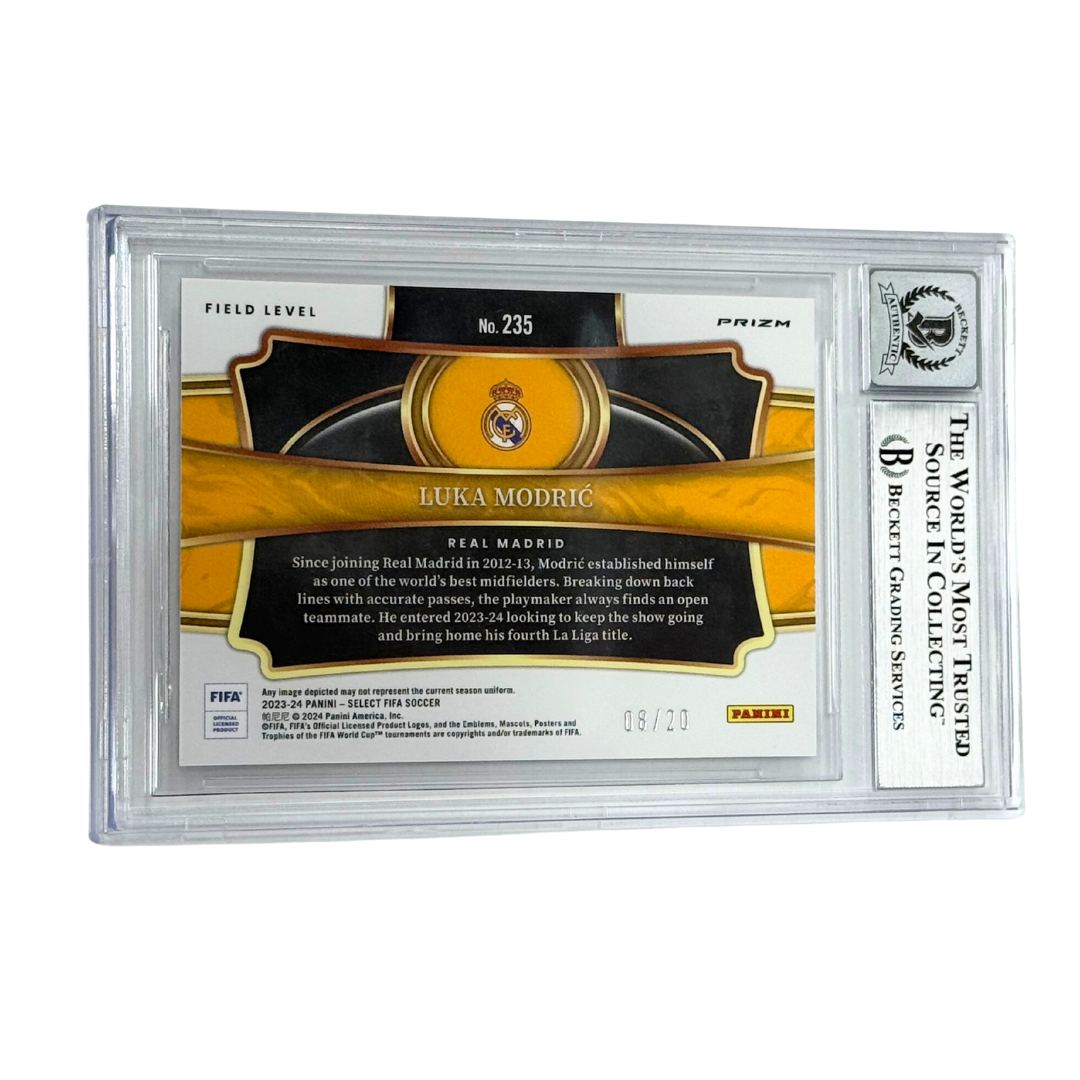 Luka Modric Signed 2023-24 Panini Select FIFA White /20 #235 – BGS 10